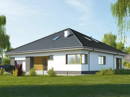 Nowoczesny dom parterowy, garaż, Rzeszów, Podleśna