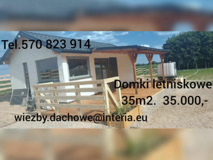 Domek letniskowy z fundamentem.Stan surowy otw.Materiał +rob