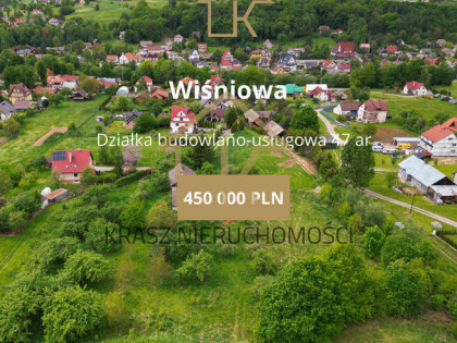 Działka budowlano inwestycyjna z domem w Wiśniowej