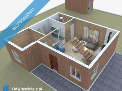 DOMEK 80 m2 z DZIAŁKĄ 1000 m2 nad JEZIOREM