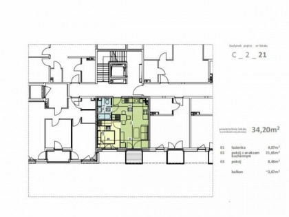 Ruczaj - 34m2 stan deweloperski