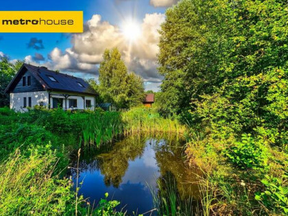 Energooszczędny przy Kampinosie z sadem i stawem.