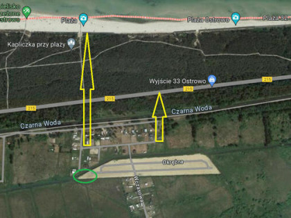 Działka Morze Plaża Rzeka Ostrowo