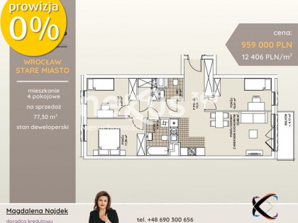 Mieszkanie 4 pokojowe - nowoczesne osiedle