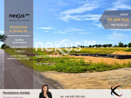 Działki budowlane przy granicy Środa Śl./Proszków