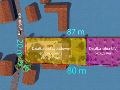 Działka R-B(rolna kl.V) z możliw.zabudowy jednorodzinnej