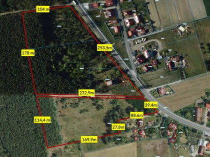 Działka usługowa Sieraków Śląski gm. Ciasna, Oleska