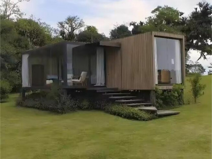 Modułowy dom Prefabrykowany domek mobilny letniskowy całoroc