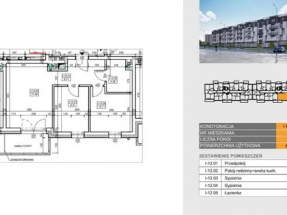 Mieszkanie w nowym bloku przy ulicy Rynkowej.