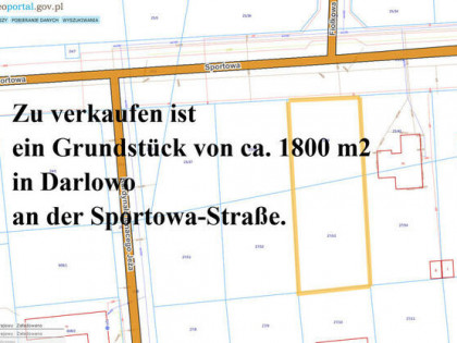 Darłowo. Zu verkaufen ein großes Baugrundstück.