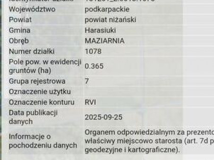 Sprzedam działkę rolną