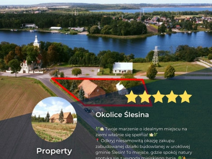 Gmina Ślesin – Dom w okolicy jeziora