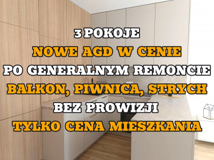 3 POKOJE • BALKON • PIWNICA • STRYCH • PO REMONCIE • Sobieskiego • GOTOWE DO ZAMIESZKANIA!