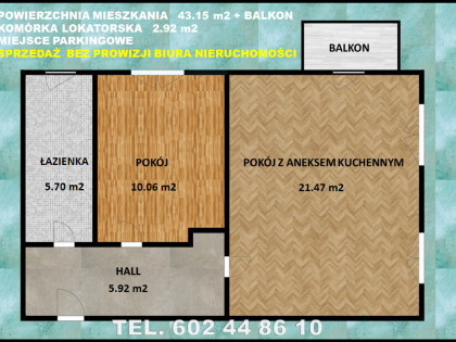 Sprzedam mieszkanie 2 pokojowe z balkonem w Oławie ul. Południowa