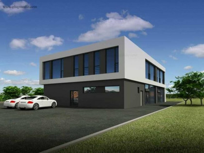 nowczesny budynek usługowy