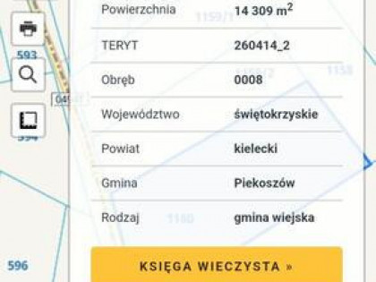 Sprzedam działkę leśną przy drodze asfaltowej