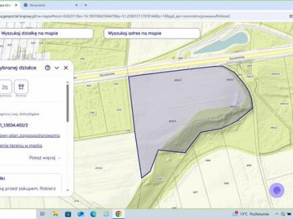 Sprzedam działkę rolno/inwestycyjną