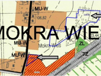 Syndyk sprzeda udział 1/5 w działkach w m. Mokra Wieś