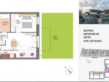 Piękne 2pok.mieszkanie z ogródkiem/w spokojnej okolicy/blisko Wrocławia