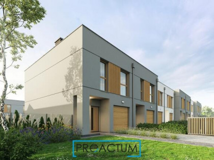 Nowoczesny dom szeregowy z ogródkiem