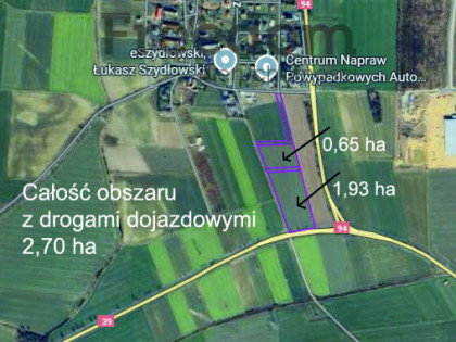 GRUNT POD BUDOWNICTWO JEDNORODZINNE 2,7 HA