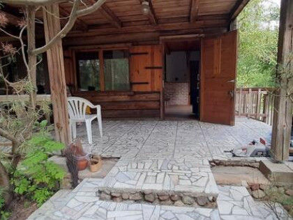 Łacha, drewniany dom na działce 1423 m