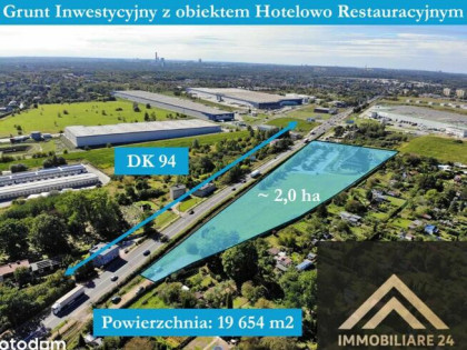 Grunt inwestycyjny 2ha z obiektem hotelowo-restauracyjnym S1