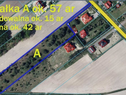 Duża działka 0,6 ha leśno-budowlana Wola Lisowska