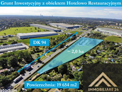 Grunt inwestycyjny 2ha z obiektem hotelowo-restauracyjnym S1/DK94
