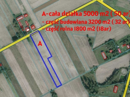 Działka rolno-budowalana Brzostówka g. Serniki 50a