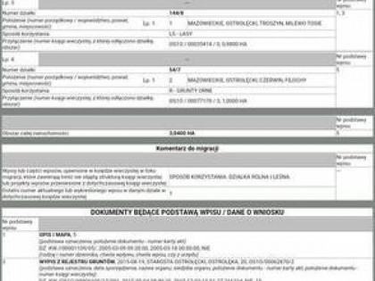 Grunty rolne znajdujące się miejscowości Filochy Piski Trosz