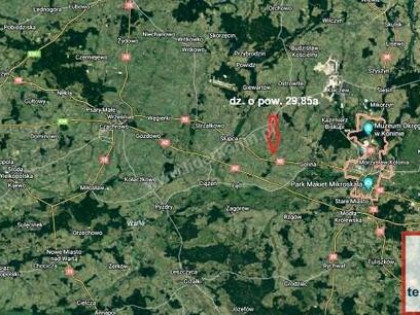 Sprzedam działkę przy DK 92 – Spławie k. Konina