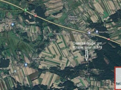 Sprzedam działkę w m. Osiecza Druga, gm. Rzgów
