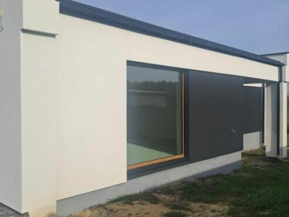 Nowoczesny dom w zabudowie bliźniaczej – 91 m², Chełmce