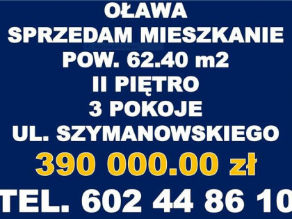 Oława 3 pokoje_II piętro_rozkładowe_parking_okolice McDonald