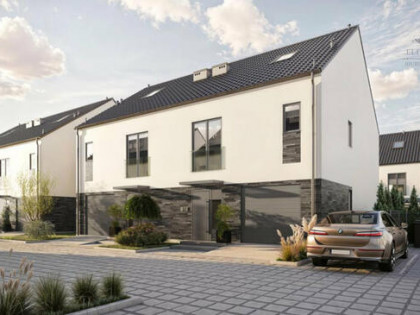 Dom w zab. bliźniaczej 105,27m2 +opcj.poddasze 29,30/z pompą ciepła/Iwiny