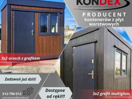 Kontener z płyt warstwowych 3x2 pawilon ocieplony biuro