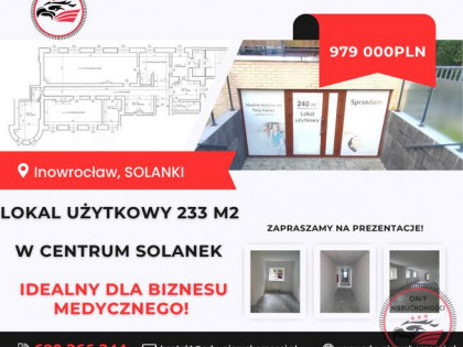 Lokal użytkowy 233 m2 w centrum Solanek – idealny dla biznesu medycznego.