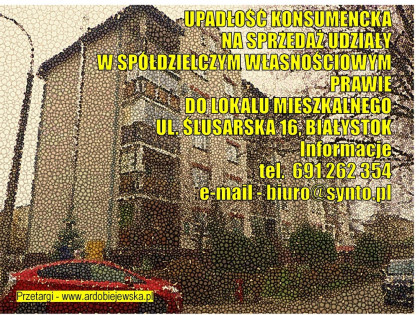 Sprzedaż z wolnej ręki - udział 1/2 w lokalu