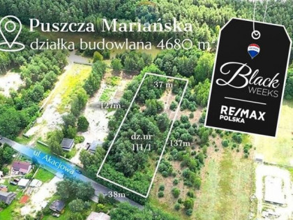 Działka budowlana 4680m2,  Puszcza Mariańska