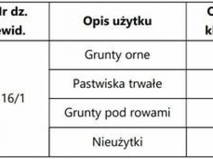 Udział 1/2 w nieruchomości gruntowej położonej w Mścicach
