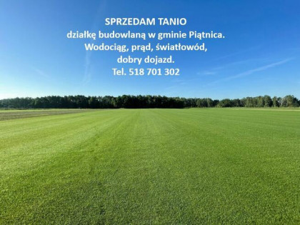 OKAZJA! Tania działka budowlana blisko mediów, światłowód !