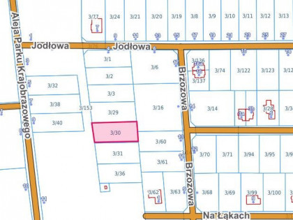 Działka Łężyce ul. Brzozowa