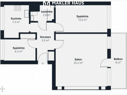 Atrakcyjne mieszkanie w centrum - 3 pokoje