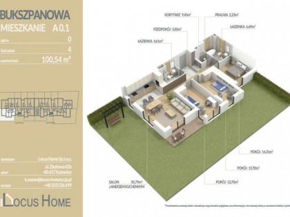 Mieszkanie 4-pokojowe Katowice ulica Bukszpanowa