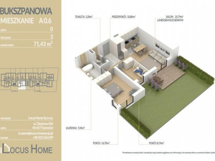 Mieszkanie 3-pokojowe Katowice ulica Bukszpanowa