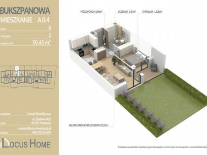 Mieszkanie 2-pokojowe Katowice ulica Bukszpanowa
