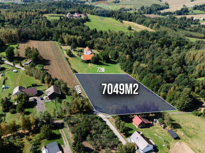 Działka budowlana 70ar media, droga asfaltowa