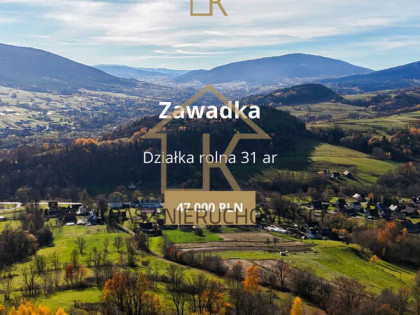 Widokowa działka rolna w Zawadce k/Tymbarku