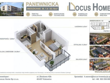 Nowoczesne 2-pokojowe mieszkanie z balkonem M 1.6